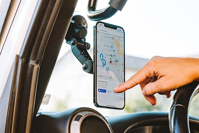 ROKFORM - Adjustable Magnetic Windshield Phone Holder, Compatible with MagSafe Phone Cases and Cases, Strong Suction Cup, 210° Tilt, 360° Rotation