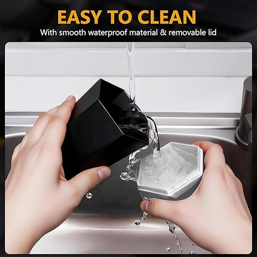Car Trash Can with Lid - 1-Pack, Interior Accessories for Vehicles, Leakproof Garbage Can with 15 Detachable Trash Bags, Multipurpose Organizers and Storage Solutions for Home and Office