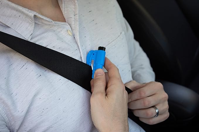 resqme The Original Compact Emergency Keychain Car Escape Tool, Seatbelt Cutter and Window Breaker, Made in USA, Pack of 2