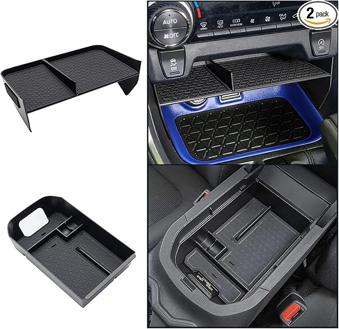 JDMCAR Upgraded Center Console Organizer Compatible with Toyota RAV4 2025 2024 2023 2022 2021 2020 2019 Interior Accessories, Gear Shift Storage Tray Secondary Box Insert Divider - 2pcs