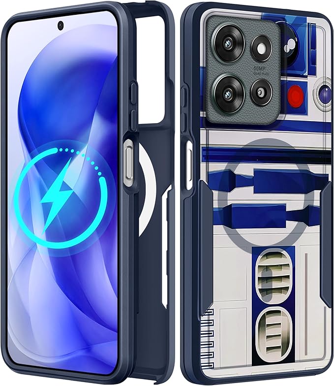 for Moto G 2025 Case Women - Compatible with MagSafe Cute Girls Boys Magnetic Protective Phone Cover Cool Blue Unique Heavy Duty Shockproof Design for Motorola Moto G 5G 2025 Cases