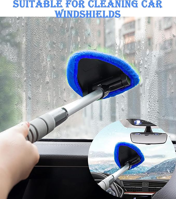 Car Detailing Kit-Car Wash Kit-Detailing Brush Set- Cleaning Kits with Windshield Cleaner and Wash Sponge--Car Interior Cleaning Kit-Car Cleaning Supplies for Windows, Dashboard, Air Vents (blue)