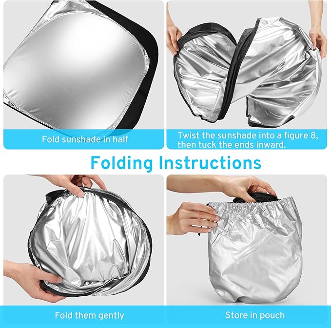 Car Windshield Sun Shade Sunshade Compatible With BMW 3-Series 328i 335i 320i 330i 325i F30 F31 M3 E60 E61 2026 2025 2024 2023 2022 2021-2013 Accessories, Foldable Car Front Window Sun Shield