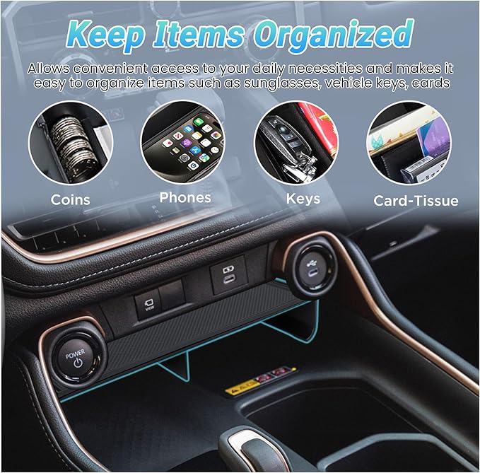 Center Console Organizer Compatible with 2023-2025 2026 Toyota Grand Highlander Interior Accessories, Console Organizer Tray for Cell Phone and Vehicle Key