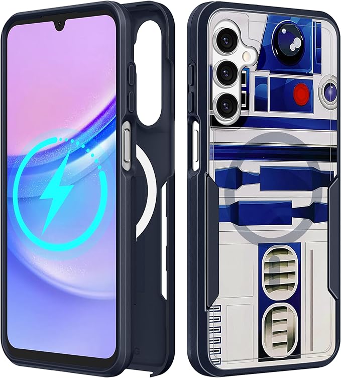 for Samsung Galaxy A16 5G Phone Case - Compatible with MagSafe Women Girls Boys Cute Magnetic Protective Cover Girly Cool Blue Unique Heavy Duty Shockproof Design for Samsung A16 5G Case