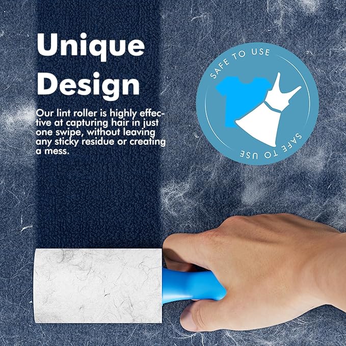 Mini Extra Sticky Lint Rollers for Travel - 150 Sheets Small Sized Portable Lint Removers for Pet Hair and Debris Pickup150, Travel Essentials