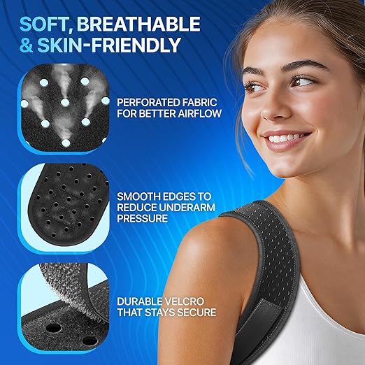 NEW 2026 Posture Corrector for Men & Women – Adjustable Figure-8 Back Brace for Rounded Shoulders & Upper Back Support – Breathable & Invisible Under Shirts – Desk Job & Computer Work – All-Day Brace (Chest Size 25" - 55")