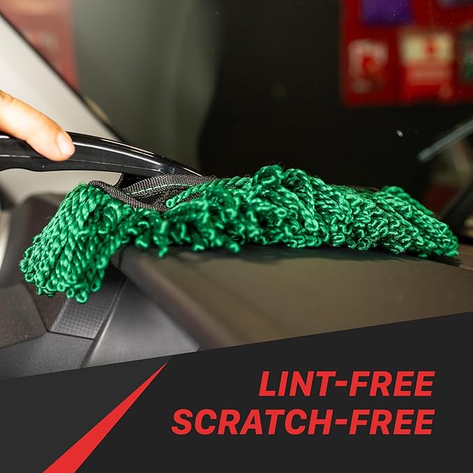 Maxshine Universal Mini Microfiber Car Duster – Interior Dusting Tool for Cars, Trucks & SUVs – Safe on All Surfaces – Gently Removes Dust, Dirt & Debris – Reusable Auto Detailing Brush