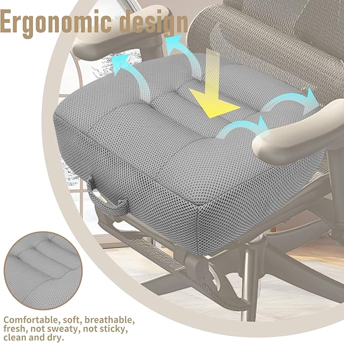 15.7x15.7 inch Adjustable Thicknes Universal Booster seat Cushion Portable Design Breathable mesh Design Improve Vision Improve Sitting Posture Stress Relief Driving Office Family Outdoor-Gray