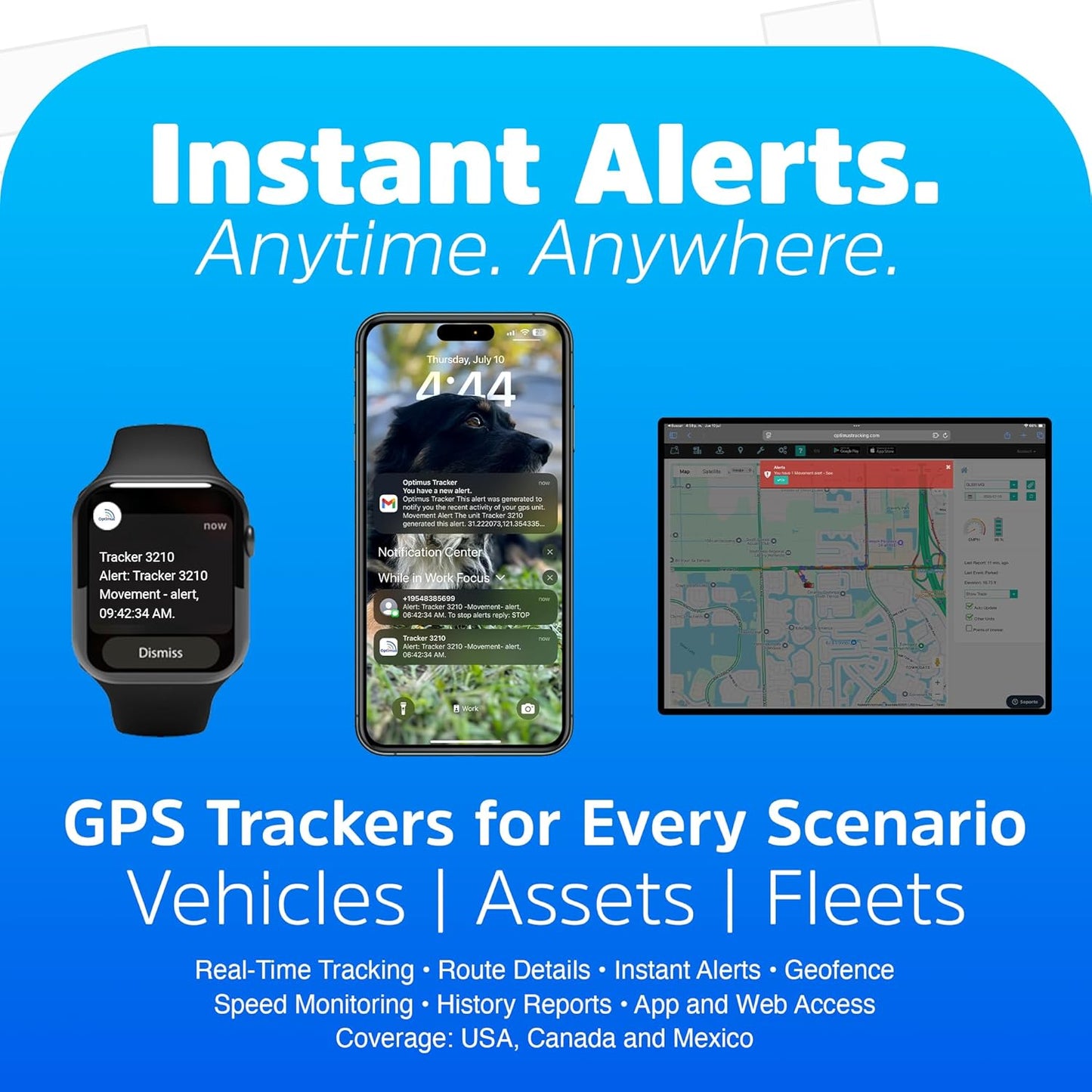 Optimus Plug-in GPS Tracker for Cars - Easy Installation - Harsh Driving Alerts - Reporting History and More - Extension Cable Included