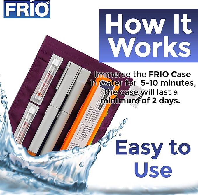 FRIO Cooling Wallet - Insulin Cooler for 45+ Hours of Stress Free On The Go - Red - Large