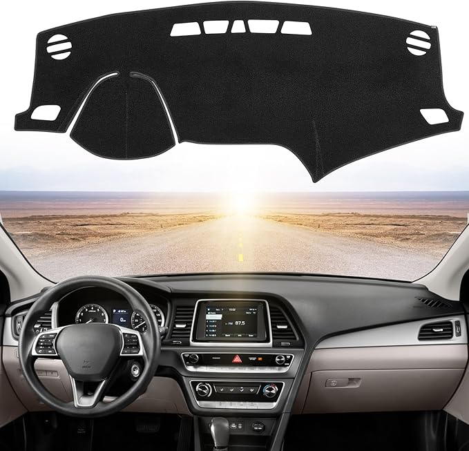Dashboard Dash Cover Mat Carpet Compatible with 2015-2017 2018 2019 Hyundai Sonata