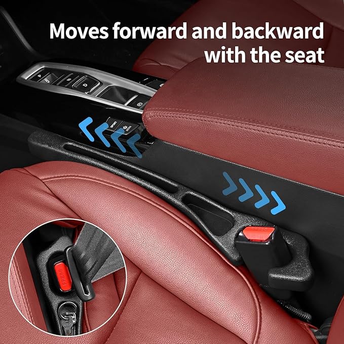 7F Car Seat Gap Filler, Organiser Between Seat and Centre Console, Universal Car Accessories, Fit SUV Truck Storage Beige