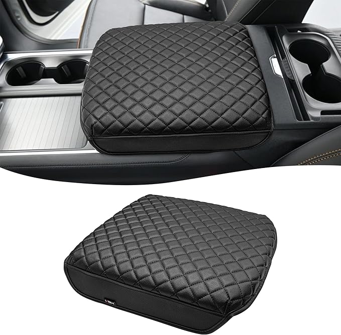 KBH Center Console Armrest Cover for 2025 2026 Ford Expedition, Bucket Seat, Durable Arm Rest Cover for Car, Thick Cushion Pad, Black