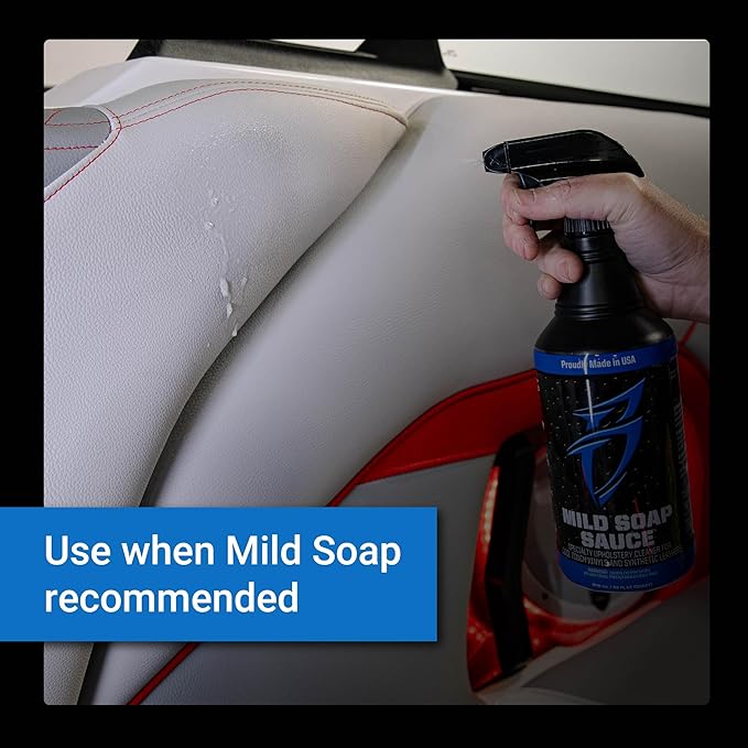 Bling Sauce Mild Soap Sauce Premium Upholstery and Vinly Cleaner with UV Inhibitors, for Boats, Cars, RVs, 32 oz