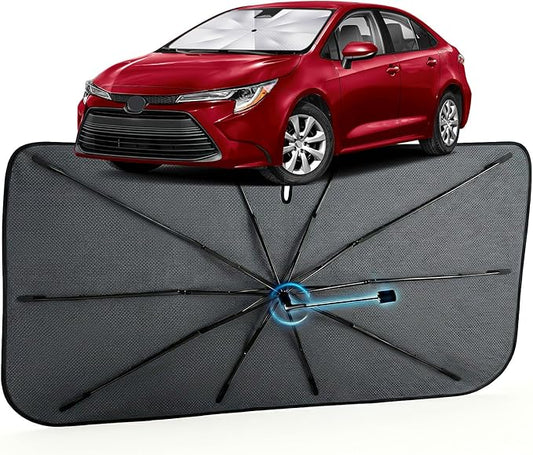 Car Windshield Sun Shade for Toyota Corolla 2020-2026 –[Reflective Coated Fabric] Sunshade Umbrella for Front Window, Car Shades Sun Visor Keep Car Cool and Protects Interior, 1:1 Exact Fit