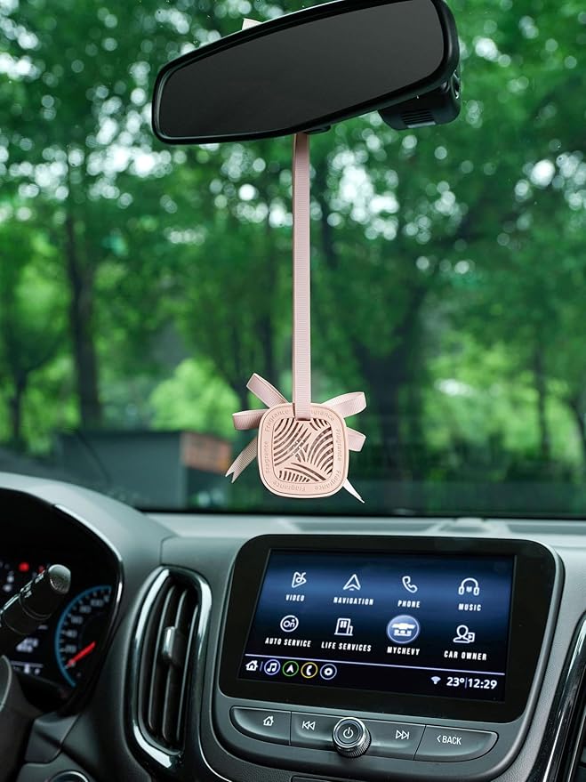 Car Air Freshener Diffuser – Sandalwood Vent Clip Inspired by 1 Hotel, Long-Lasting Natural Scent, Sleek Refillable Design, Eliminates Odors – Black