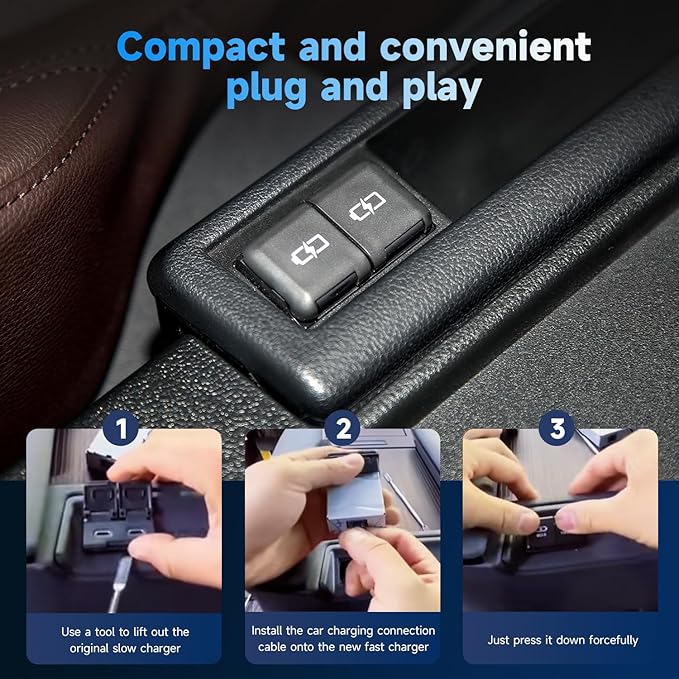 185W Fast Car Charger USB c Dual Port Adapter Center Console Socket for Toyota Sienna (Lid USB (120W)+Type-C (65W)