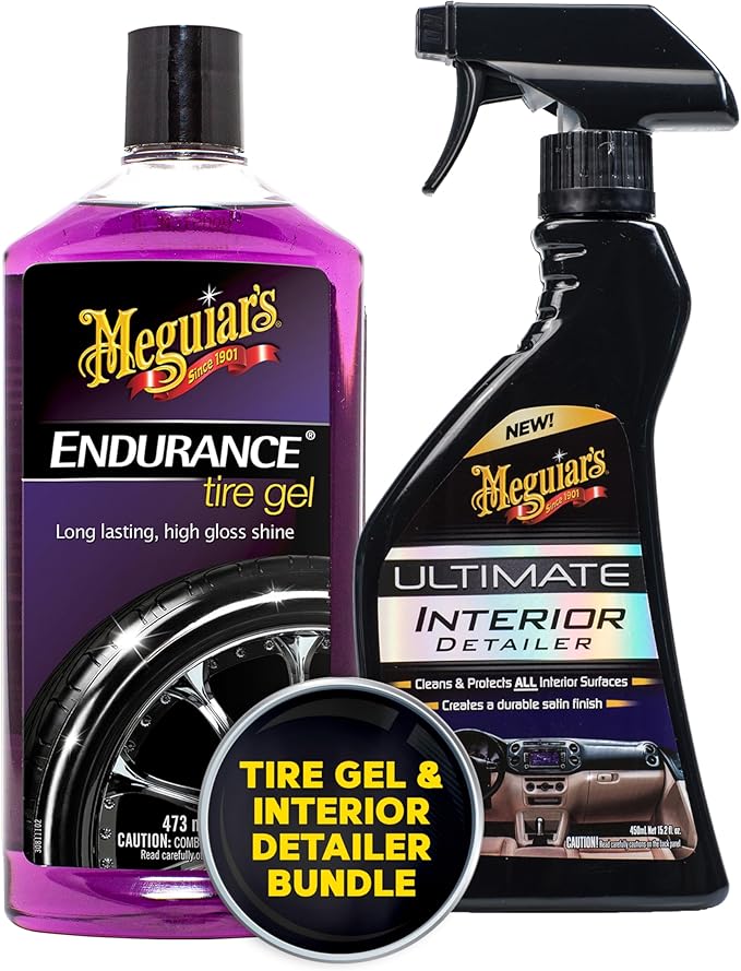 Meguiar's G7516 Endurance Tire Gel and Meguiar's Ultimate Interior Detailer Bundle