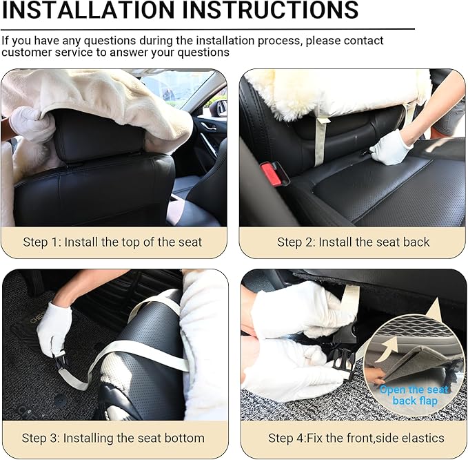 Aegis Cover Premium Australian Merino Sheepskin Car Seat Cover, Easy-Install Summer & Winter Universal Fit for SUV Truck Sedan Most Vehicles (FS-Grey)