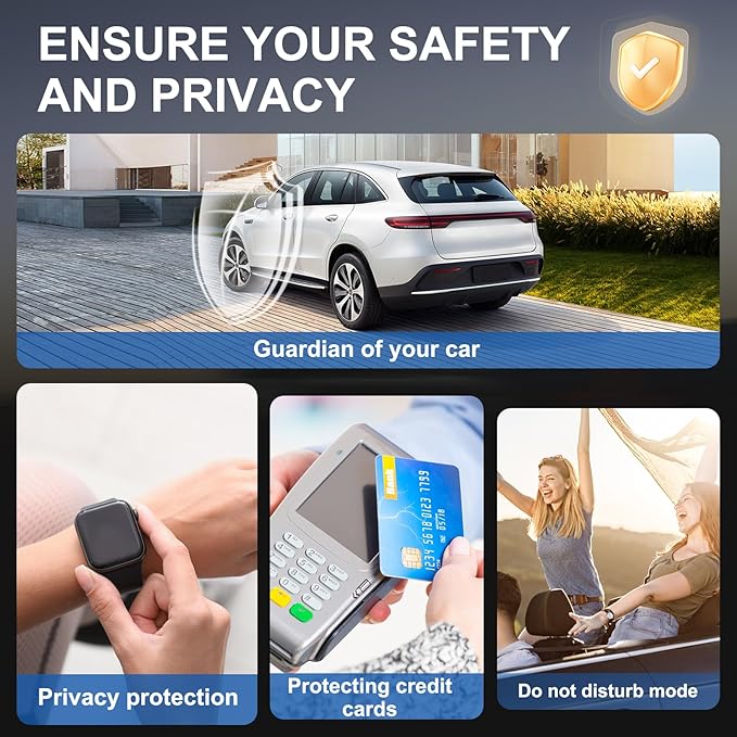 Samfolk Faraday Box with Faraday Bags for Car Keys, Car Key Signal Blocking Box, Keyless Entry Car Key Safe Protector Anti-Theft Shielding Cage (Small)