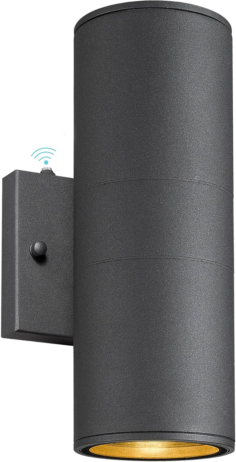 Ken & Ricky Outdoor Wall Light, Dusk to Dawn Sensor Exterior Light Fixture, Up and Down Wall Sconce with Photocell Sensor for Porch Patio Garage House Entryway-1 Pack