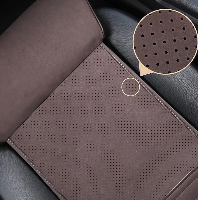JUPENG Car Seat Leg Extender with Heat & Massage, USB Powered Multi-Level Memory Foam Under Thigh Leg Support Cushion for Driver Seat, Office Chair & Travel, Universal Comfort Pad(Brown)