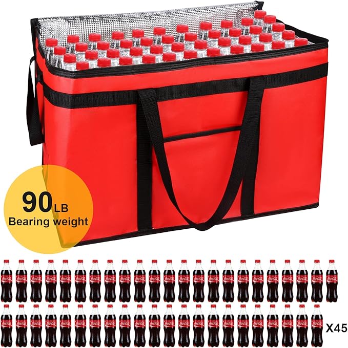 Premium Insulated Food Delivery Bag 23x14x15 inches Waterproof Catering Supply Bag for Hot Food Delivery - Premium Food Warmer for Uber Eats and Doordash Food Delivery heavy duty catering 22x14x13