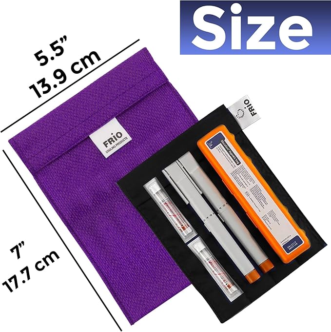 FRIO Cooling Wallet - Insulin Cooler for 45+ Hours of Stress Free On The Go - Purple - Large