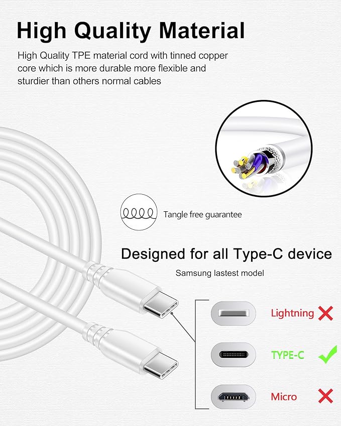 iPhone 16e 17e Charger Fast Charging for iPhone 17Pro Max/17e/17/16/16e/16Pro/15/15Pro, 20W Fast USB C Power Adapter with 6Ft USB C Charging Cable Cord, Type C Charger Block Wall Cube for Apple iPad