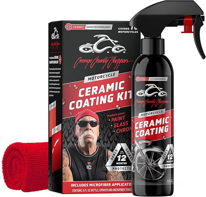 OCC® Motorcycle Ceramic Coating Paint Sealant - Seals, Shines & Protects Paint, Chrome & Glass For Up To 12 Months