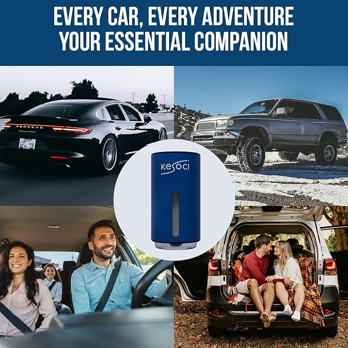 Smart Car Air Freshener: Revolutionary Smart Car Diffuser Vent Clip with 3 Exclusive 10 ml Fragrances (Blue (Fresh Essence Collection))