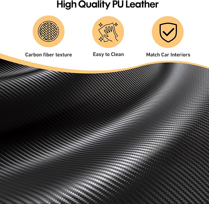 WHHMK Car Storage,Car Backseat Organizers,Support Up to 33 LB of Weight Front Seat Organizer, Floor Organizer for SUV Truck(Carbon fiber texture black)