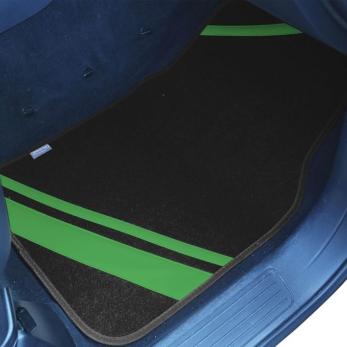 FH Group Car Floor Mats - Carpet Floor Mats for Cars, Universal Fit Automotive Floor Mats, All Purpose Car Floor Mats, Carpet Protector Mat for Most Sedan, SUV, Truck Floor Mats Green