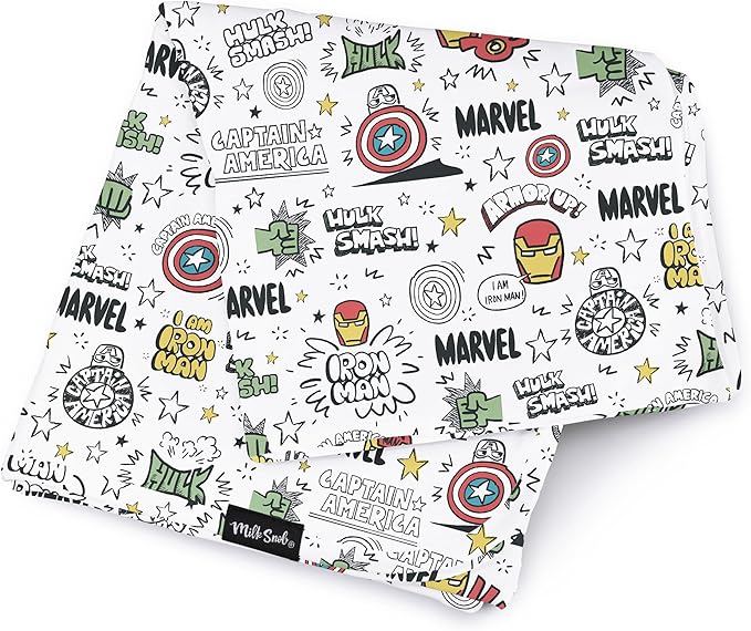 Milk Snob Marvel Infant Boy/Girl Swaddle Blanket, Soft Receiving, Security and Play, Toddler Infant Newborn Bedding, Baby Shower, Baby Registry Gift (Mighty Heroes) 34 * 34 inches