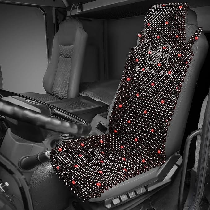 LACDL Beaded Seat Covers for Truck, Trailer, Van, RV, Car Seat Cooling Cover, Auto Ventilated Seat Cushion, Wood Breathable Car Seat Beads, Seat Cooler Pad Sweat Protector for Summer, Stars