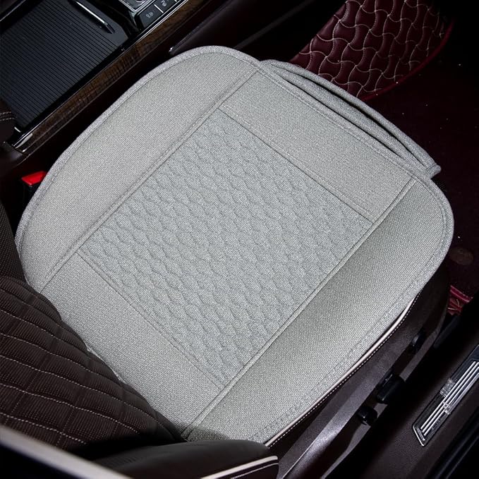 Linen Car Seat Covers,Cooling Bottom Seat Covers for Cars,Universal Car Seat Pad Cushion Breathable,Ventilated Only 1Pc Front Seat