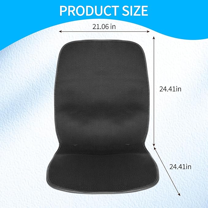 Cool Seat Cushion, Breathable Car Seat Cushion Universal Fit for Most for Auto SUV Truck, Non-Slip Seat Protector (L)