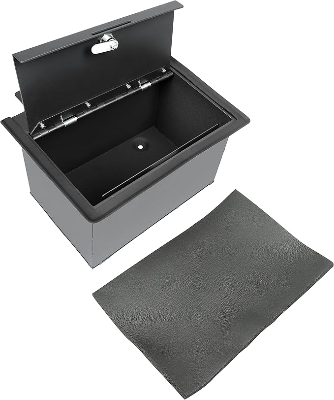 KUAFU Center Console Safe Gun Box Compatible with 2019-2023 Chevy Chevrolet Silverado GMC Sierra 1500 2500 3500 Replacement for 84081567 Console Organizer Locking Storage with 3-Digit Combo Password