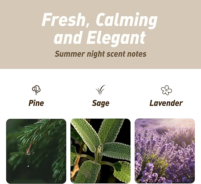 4 Packs Pine&Sage Scented Natural Wood Vent Clips,【No More Stuffy Air】 Odor Eliminator Car Scents Air Freshener Refills, Long Lasting Fragrance Diffuser, SUV Essentials Gift for Men