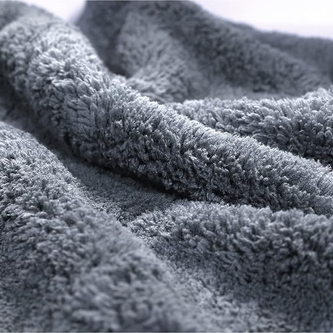 Maxshine Universal Microfiber Towels – 600GSM Edgeless Design – Ultra-Soft, High-Absorbency Towels for Car Detailing, Polishing & Scratch-Free Cleaning (Grey, 16" x 16" (3-Pack))