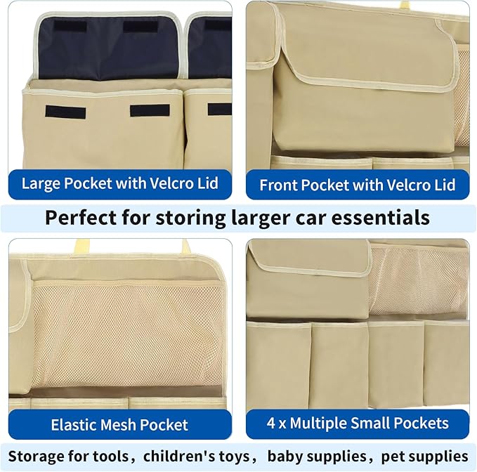 Car Trunk Organizer Backseat Hanging Organizer with Storage Pockets for Subaru Crosstrek, Forester, Outback, Ascent 2000-2024 2025 Car Accessories