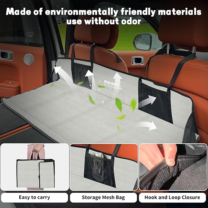 Portable Air Mattresses for Sleeping,Car Rear Seat Mattress Extension Plate,Folding Car Bed Mattress,Increase Travel Trunk Space & Car Bed Camping Space for Car/SUV/Model Y/3-Camping Essential ﻿