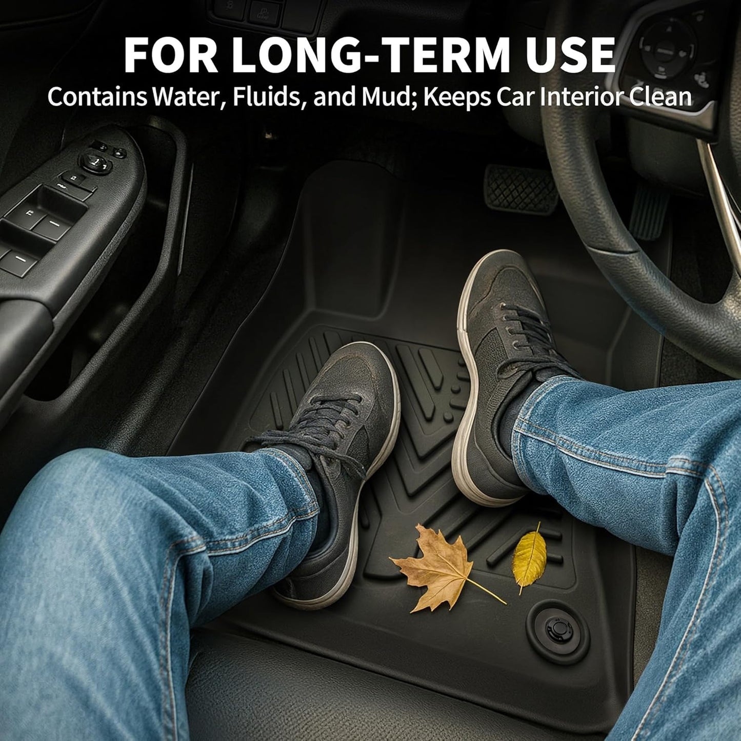 YITAMOTOR Floor Mats Fit Toyota Sienna 2021-2025 (Only for 7 Seat Without Spare Tire), Custom Fit TPE All Weather Car Liners for Toyota Sienna 1st, 2nd and 3rd Row and Trunk, Black