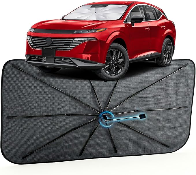 Car Windshield Sun Shade for Nissan Murano 2015-2026 –[Reflective Coated Fabric] Sunshade Umbrella for Front Window, Car Shades Sun Visor Keep Car Cool and Protects Interior, 1:1 Exact Fit