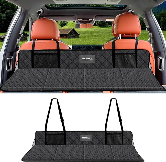 EULANT Portable Air Mattresses for Sleeping,Synthetic Leather Car Rear Seat Mattress Extension Plate,Folding Car Bed Mattress Increase Travel Trunk Space & Car Bed Camping Space for Car/SUV/Model Y/3