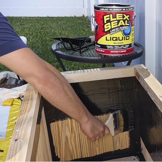 Flex Seal Liquid, Rubber Coating Sealant, Waterproof, Flexible, Breathable, and UV Resistant, Roof Repair, Basements, RV, Campers, Trailers, Marine, EPDM, Masonry, Black, 16 oz