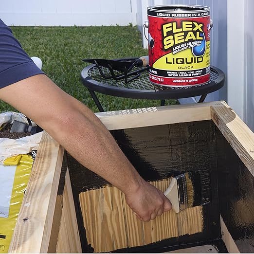 Flex Seal Liquid, Rubber Coating Sealant, Waterproof, Flexible, Breathable, and UV Resistant, Roof Repair, Basements, RV, Campers, Trailers, Marine, EPDM, Masonry, Black, 1 Gallon