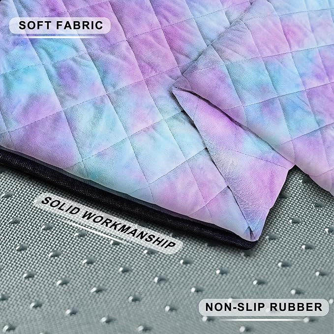YOKYHOM Golf Cart Seat Covers for 2 & 4 Passenger Carts, Thick Short Plush with Non-Slip Backing, Ultra Soft Seat Towel Blanket, Fits EZGO, Club Car, Yamaha, 51"x30.5", Blue Purple