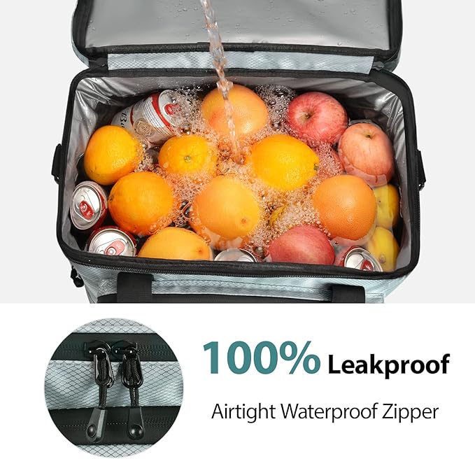 Maelstrom Portable Collapsible Soft Cooler Bag – 24/30/60 Cans Double-Deck Leakproof Ice Chest for Beach, Camping & Grocery